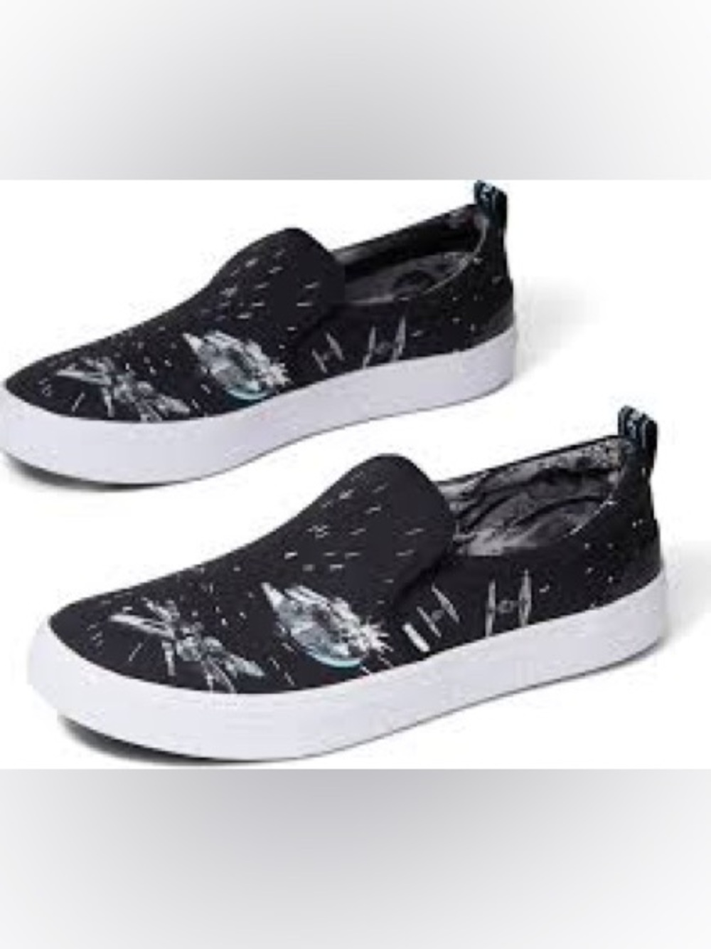 TOMS x‎ Star Wars TRVL LITE Space Print Slip On Sneakers Womens Size 6.5 NWOT
